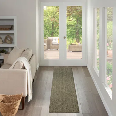 Ashley Nourison Home Tulum 2'2" X 10' Runner Rug In Gray