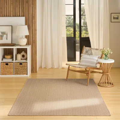 Ashley Nourison Home Tulum Chevron 4' X 6' Area Rug In Brown