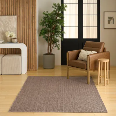 Ashley Nourison Home Tulum Chevron 4' X 6' Area Rug In Brown