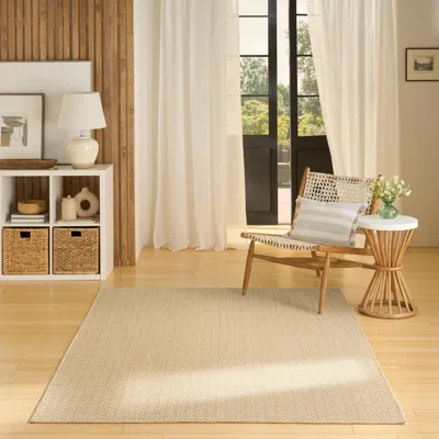 Ashley Nourison Home Tulum Chevron 4' X 6' Area Rug In White