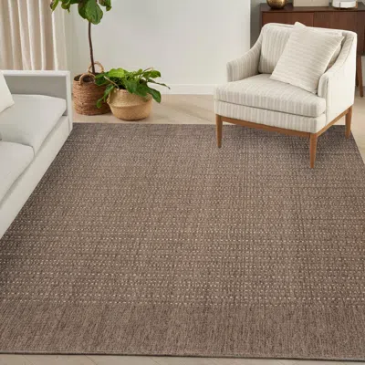 Ashley Nourison Home Tulum Striped 10' X 14' Area Rug In Brown