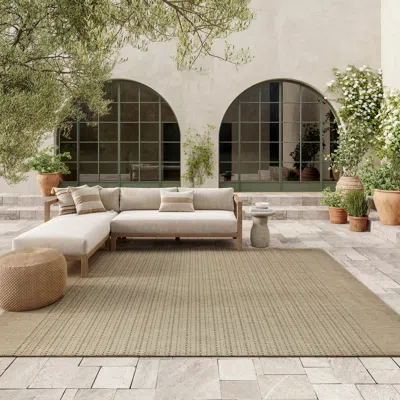 Ashley Nourison Home Tulum Striped 9' X 12' Area Rug In Brown