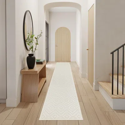 Ashley Nourison Home Versa 2'2" X 10' Runner Rug In White