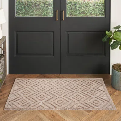 Ashley Nourison Home Versa Indoor/outdoor 2' X 4' Area Rug In Neutral