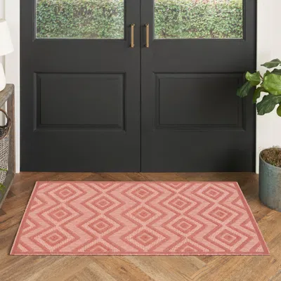Ashley Nourison Home Versa Indoor/outdoor 2' X 4' Area Rug In Pink