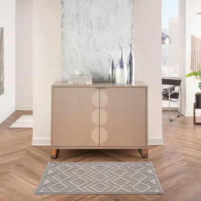Ashley Nourison Home Versa Indoor/outdoor 2' X 4' Area Rug In Gray