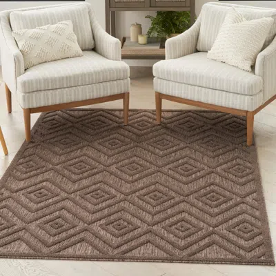 Ashley Nourison Home Versa Indoor/outdoor 5' X 7' Area Rug In Brown