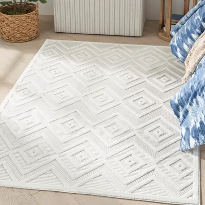 Ashley Nourison Home Versa Indoor/outdoor 6' X 9' Area Rug In White
