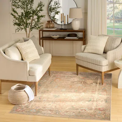 Ashley Nourison Home Vintage Washables Flatweave 5'3" X 7'3" Area Rug In Brown