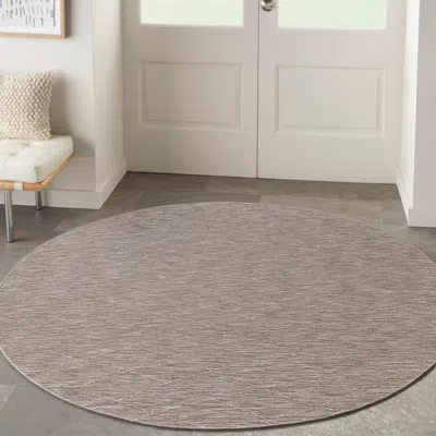 Ashley Nourison Home Washable Solutions 8' X Indoor/outdoor Rug In Brown