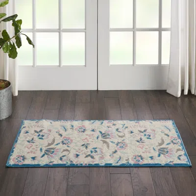 Ashley Nourison Jubilant 2' X 4' Ivory/multicolor Farmhouse Indoor Rug