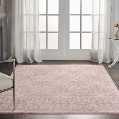 Ashley Nourison Jubilant 5'3" X 7'3" Ivory/pink Farmhouse Indoor Rug