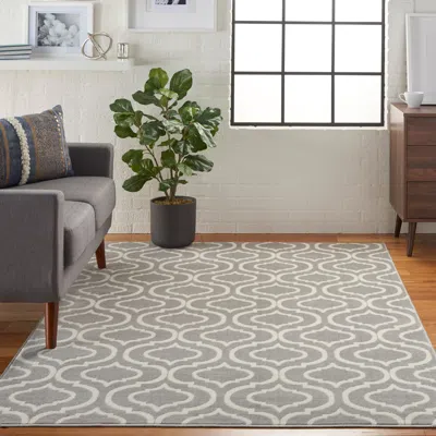 Ashley Nourison Jubilant 6' X 9' Grey Contemporary Indoor Rug In Gray