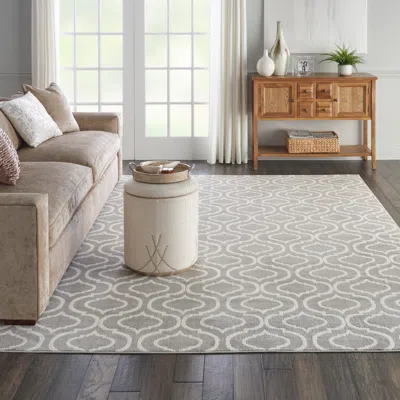 Ashley Nourison Jubilant 7' X 10' Grey Contemporary Indoor Rug In Gray