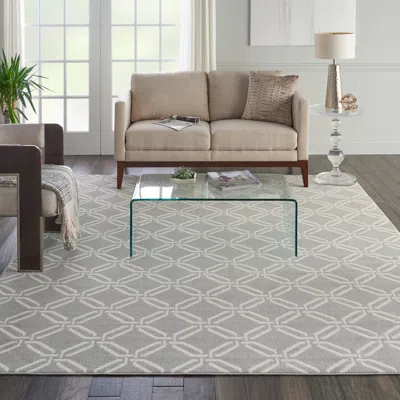 Ashley Nourison Jubilant 7'10" X 9'10" Grey Contemporary Indoor Rug In Gray