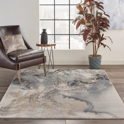 Ashley Nourison Maxell 6' X 9' Grey Modern Indoor Rug In Gray