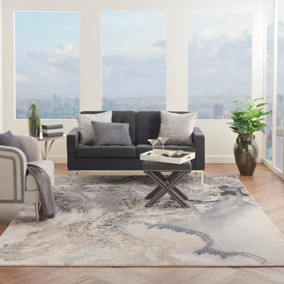 Ashley Nourison Maxell 7' X 10' Grey Modern Indoor Rug In Gray