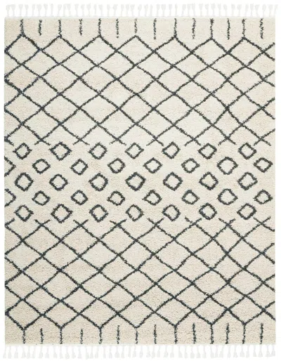 Ashley Nourison Moroccan Shag 7'10" X 10'6" Cream Tribal Indoor Rug In Multi
