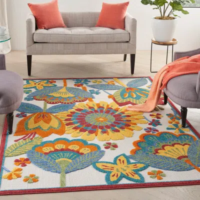 Ashley Nourison Outdoor Aloha 5'3" X 7'5" Multicolor Floral