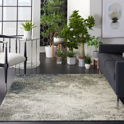 Ashley Nourison Passion 5'3" X 7'3" Charcoal Ivory Modern Indoor Rug In Gray