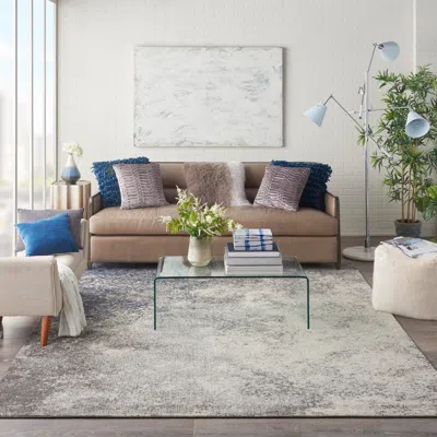 Ashley Nourison Passion 6'7" X 9'6" Charcoal Modern Indoor Rug In Multi