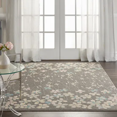 Ashley Nourison Tranquil 6' X 9' Grey/beige Contemporary Indoor Rug In Gray