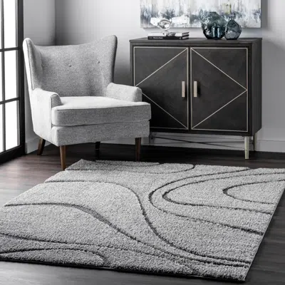 Ashley Nuloom Carolyn Modern Shag Area Rug In Multi