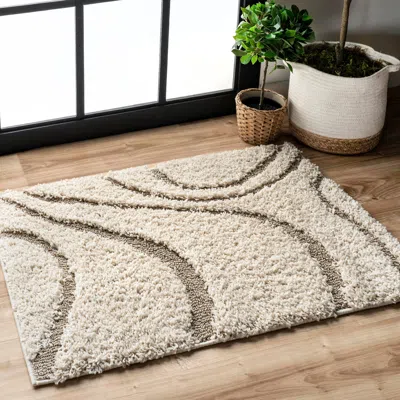Ashley Nuloom Carolyn Modern Shag Area Rug In Neutral