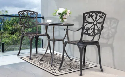 Ashley Nuu Garden 3-piece Outdoor Bistro Set In Animal Print