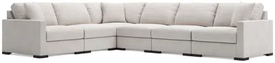 Ashley Omaha By  6-piece Modular Next-gen Nuvella™ Performance Fabric Sectional In Gray
