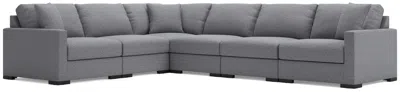Ashley Omaha By  6-piece Modular Next-gen Nuvella™ Performance Fabric Sectional In Gray
