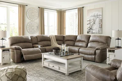 Ashley Realyn Coffee Table With 2 End Tables In Brown