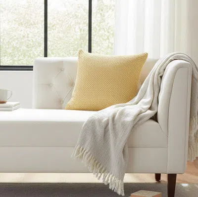 Ashley Rizzy Home Element Decorative Throw Pillow In White