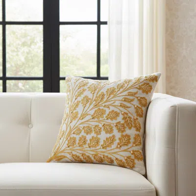 Ashley Rizzy Home Meadow Crest Decorative Throw Pillow In Neutral