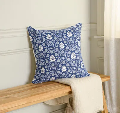 Ashley Rizzy Home Reminisce Decorative Throw Pillow In Blue