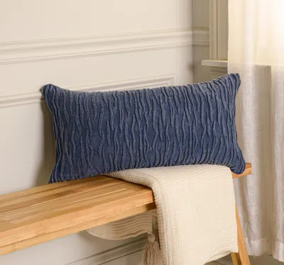 Ashley Rizzy Home Vanguard Decorative Throw Pillow In Blue