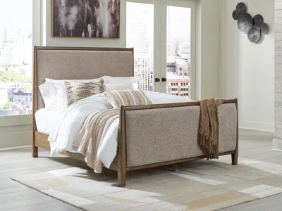 Ashley Roanhowe Queen Upholstered Bed In Neutral