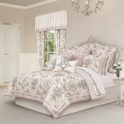 Ashley Royal Court Avant Garden Full 4 Piece Comforter Set In White