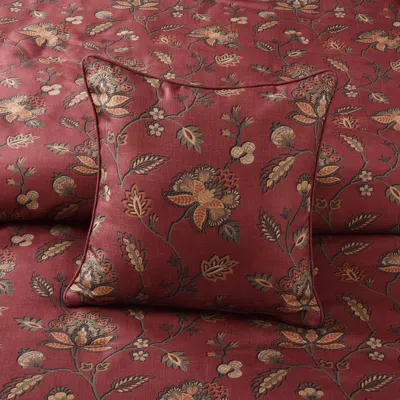 Ashley Royal Court Bari Square Throw Pillow In Red