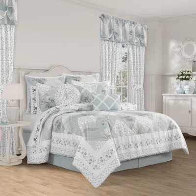 Ashley Royal Court Bungalow King 4 Piece Comforter Set In Blue