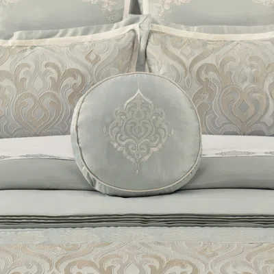 Ashley Royal Court Calmfield Round Decorative Throw Pillow In Blue