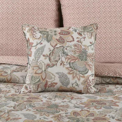 Ashley Royal Court Janessa 18" Square Throw Pillow In Brown
