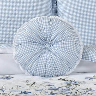 Ashley Royal Court Kourtney Round Throw Pillow In Blue