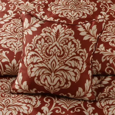 Ashley Royal Court Lazia 20" Square Throw Pillow In Red