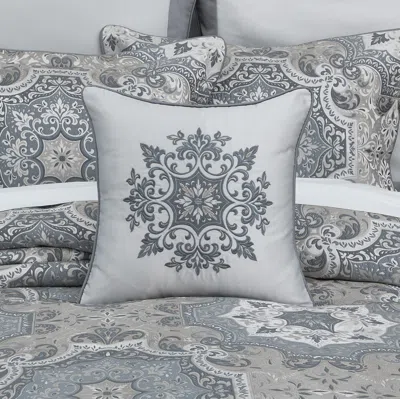 Ashley Royal Court Lisbon Embellished Decorative Throw Pillow In White