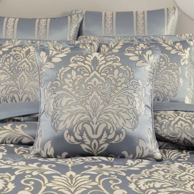 Ashley Royal Court Lorenzo 20" Square Throw Pillow In Blue