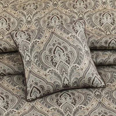Ashley Royal Court Maren 18" Square Throw Pillow In Gray