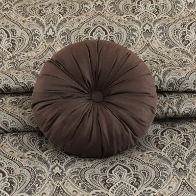 Ashley Royal Court Maren Round Throw Pillow In Brown