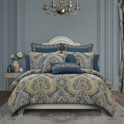 Ashley Royal Court Messina 3 Piece King/california King Comforter Set In Blue