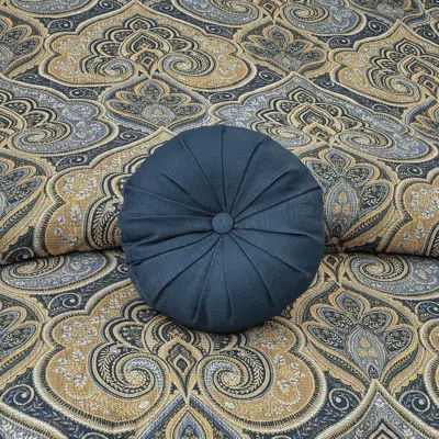 Ashley Royal Court Messina Round Throw Pillow In Blue